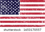 grunge old american flag.vector ... | Shutterstock .eps vector #1653170557