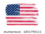grunge american fllag.vintage... | Shutterstock .eps vector #1851790111