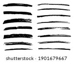 set of hand drawn grunge brush... | Shutterstock .eps vector #1901679667