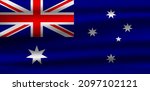 vector wavy flag of australia. | Shutterstock .eps vector #2097102121