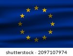 vector wavy flag of european... | Shutterstock .eps vector #2097107974