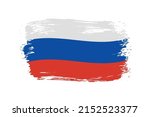 grunge russia flag.brush stroke ... | Shutterstock .eps vector #2152523377