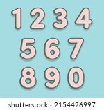 vintage numbers set with... | Shutterstock .eps vector #2154426997