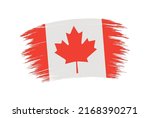 flag of canada in brush stroke... | Shutterstock .eps vector #2168390271