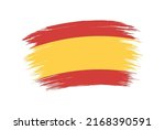 flag of spain in brush stroke... | Shutterstock .eps vector #2168390591