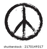 vector grunge pacifist sign... | Shutterstock .eps vector #2170149317