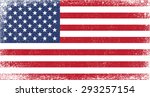 grunge usa flag.american flag... | Shutterstock .eps vector #293257154