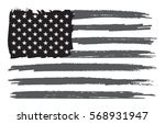 grunge american flag.vector... | Shutterstock .eps vector #568931947