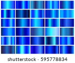 vector set of blue gradients... | Shutterstock .eps vector #595778834