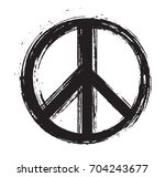 grunge peace sign.vector dirty...