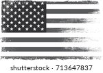 grunge american flag.vector... | Shutterstock .eps vector #713647837