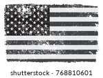 grunge american flag.old... | Shutterstock .eps vector #768810601