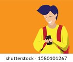 vector illustration of a man... | Shutterstock .eps vector #1580101267