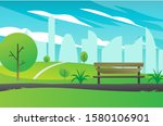 vector illustration of a park... | Shutterstock .eps vector #1580106901