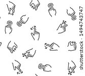 swipe gesture touches vector... | Shutterstock .eps vector #1494743747
