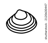 surf clam line icon vector. surf clam sign. isolated contour symbol black illustration