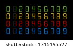 digits electronic dial set.... | Shutterstock .eps vector #1715195527
