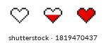 live heart set pixel vector... | Shutterstock .eps vector #1819470437