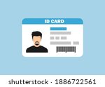 id card in flat style. isolated ... | Shutterstock .eps vector #1886722561