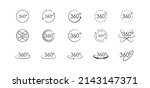 360 degree view set icon.... | Shutterstock .eps vector #2143147371