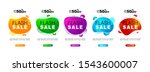 liquid banner set. "flash sale... | Shutterstock .eps vector #1543600007