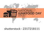 national junk food day vector....