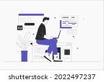 business man  smm manager ... | Shutterstock .eps vector #2022497237