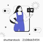 smm  social networking ... | Shutterstock .eps vector #2108665454