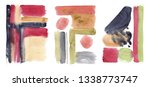 abstract watercolor hand... | Shutterstock . vector #1338773747