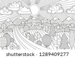 landscape of geometric elements ... | Shutterstock .eps vector #1289409277