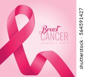 breast cancer awareness ribbon... | Shutterstock .eps vector #564591427
