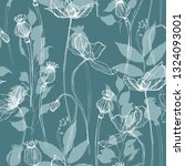 seamless pattern of buds ... | Shutterstock . vector #1324093001