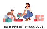 baby birthday celebration.... | Shutterstock .eps vector #1983370061
