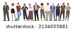diverse business men and women... | Shutterstock .eps vector #2136055881