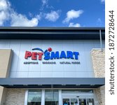 Small photo of Orlando, FL USA - January 29, 2020: A view of the storefront of Petsmart. PetSmart is an American retail chain sells pet animal products and services.