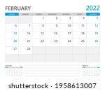 February 2022 Year  Calendar...
