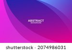 abstract blue and pink wave... | Shutterstock .eps vector #2074986031