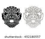 mythological god's masks.... | Shutterstock .eps vector #452180557