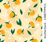 orange fruit with orange... | Shutterstock .eps vector #1388799911