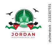 jordan national day banner... | Shutterstock .eps vector #2132307551