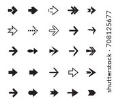 set of black vector arrows | Shutterstock .eps vector #708125677