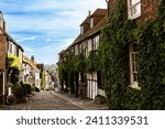 Houses in Beautiful, Cobbled Mermaid Street, Rye, England