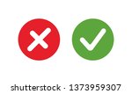 green check mark and red cross | Shutterstock .eps vector #1373959307