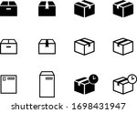icon set of courier  parcel ... | Shutterstock .eps vector #1698431947