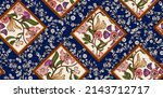colorful asian style floral... | Shutterstock .eps vector #2143712717