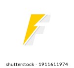 f letter logo  vector font with ... | Shutterstock .eps vector #1911611974