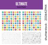 ultimate icon set multiple... | Shutterstock .eps vector #203642944
