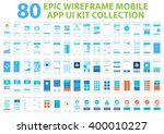 epic wireframe mobile app ui... | Shutterstock .eps vector #400010227