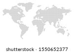 dotted world map. vector design ... | Shutterstock .eps vector #1550652377