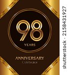 98 years anniversary logotype.... | Shutterstock .eps vector #2158431927